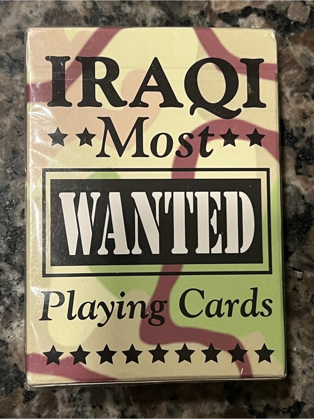 Iraqi Most Wanted Playing Cards - Green Camouflage Deck